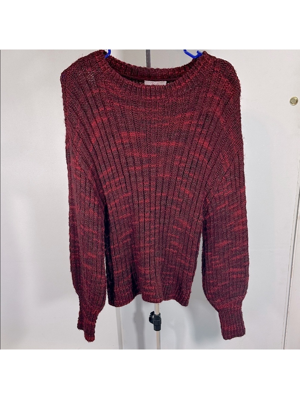 US Small Parker marked Burgundy Knit Sweater GUC some pilling lots of life